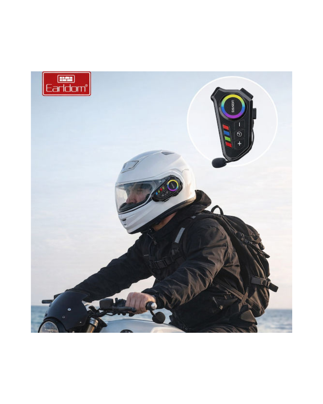 Kufje për Helmetë Earldom HB01 me LED, 800mAh, i zi