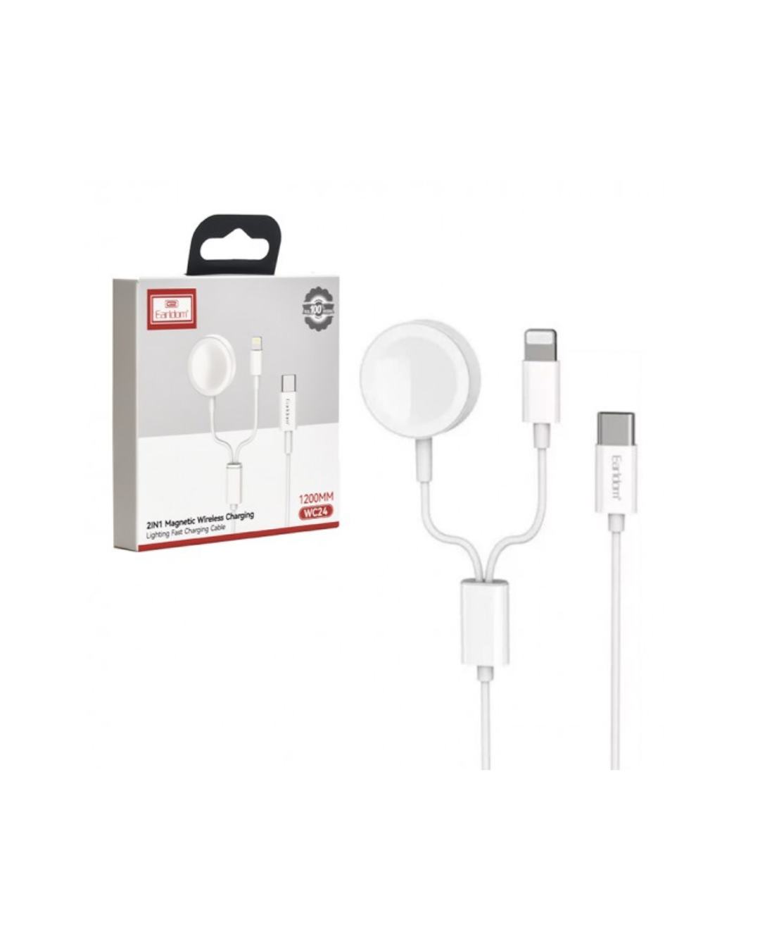 Karikues wireless magnetik Earldom®ET-WC24 2-në-1  për telefon dhe smartwatch