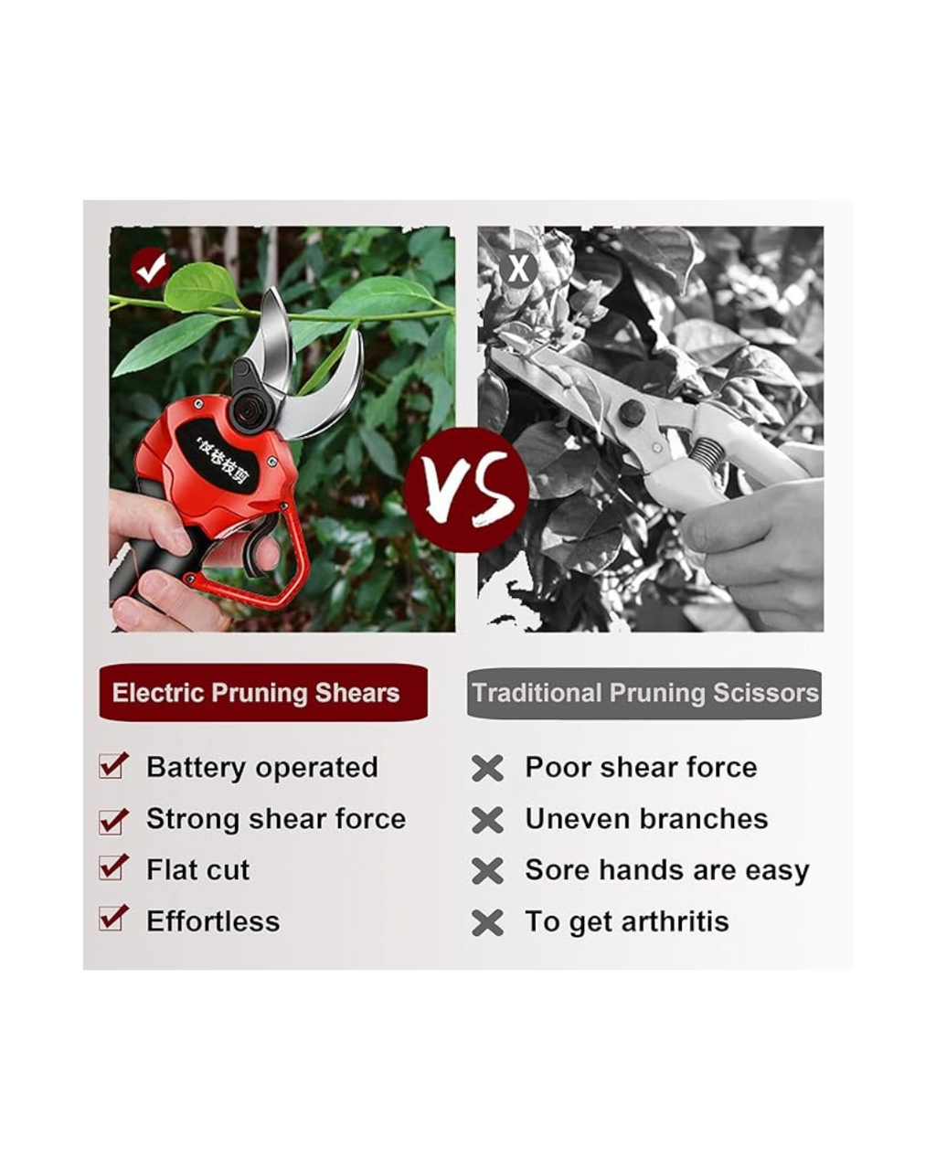 Gërshërë elektrike për krasitje, Krasitëse profesionale të degëve të pemëve pa kabllo