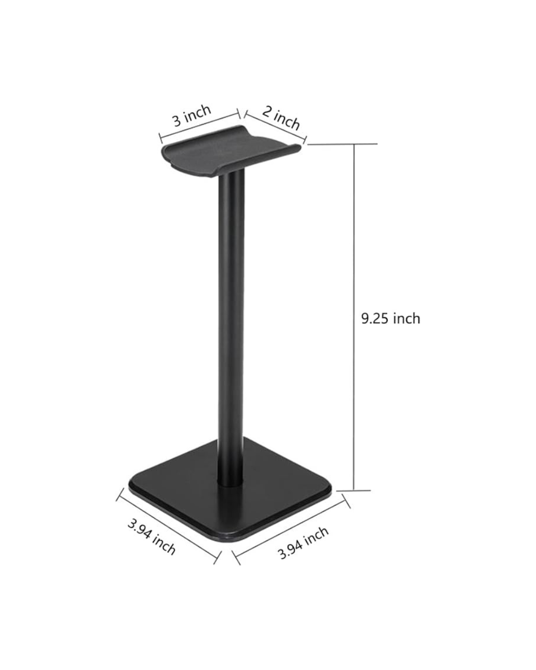 Mbështetëse kufjesh alumini universale, i zi