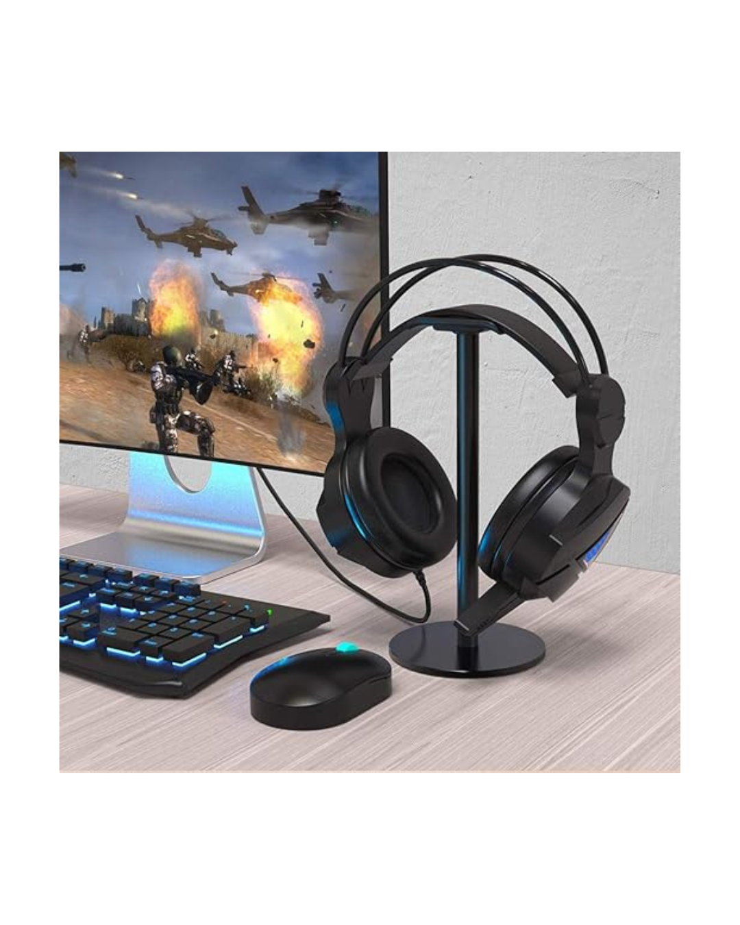 Mbështetëse kufjesh alumini universale, i zi