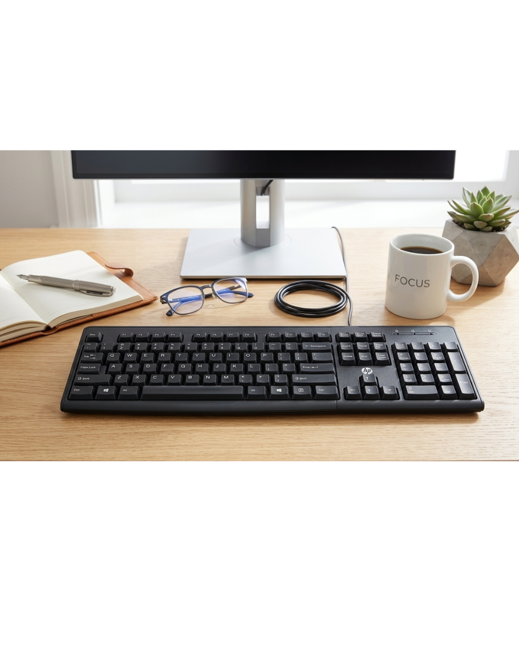 Tastierë zyre Hp K1600 me kabëll, e zezë