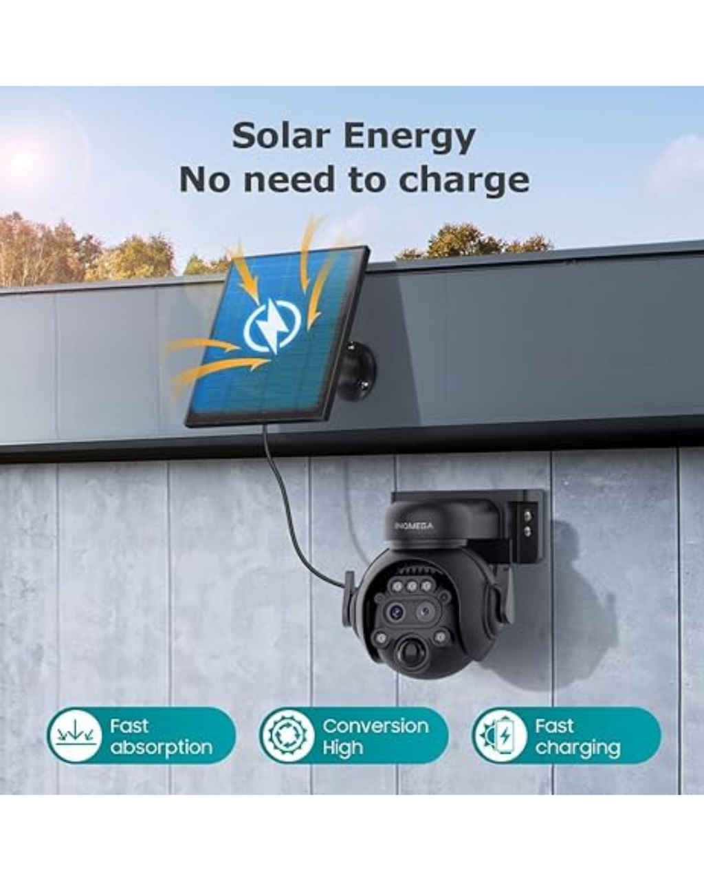 Kamera Solare e sigurisë 6MP 2.4G WIFI me zmadhim 12X 355°