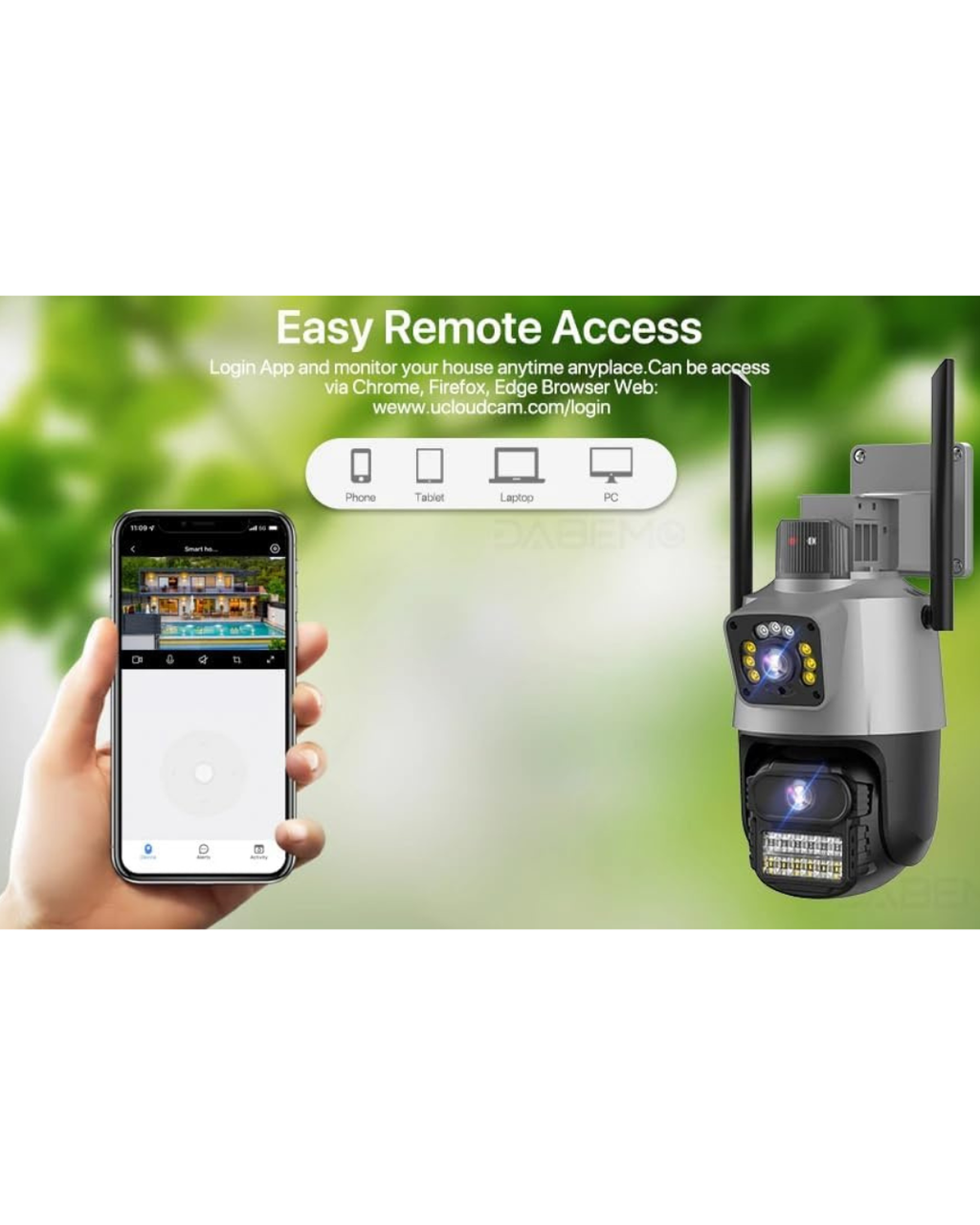 Kamera Sigurie WiFi ICSEE 3K 6MP PTZ me Dy Lente me Detektim Njerëzor