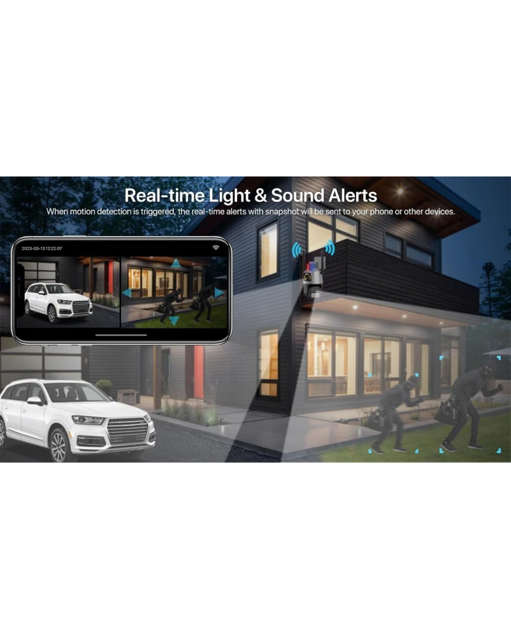 Kamera Sigurie WiFi ICSEE 3K 6MP PTZ me Dy Lente me Detektim Njerëzor