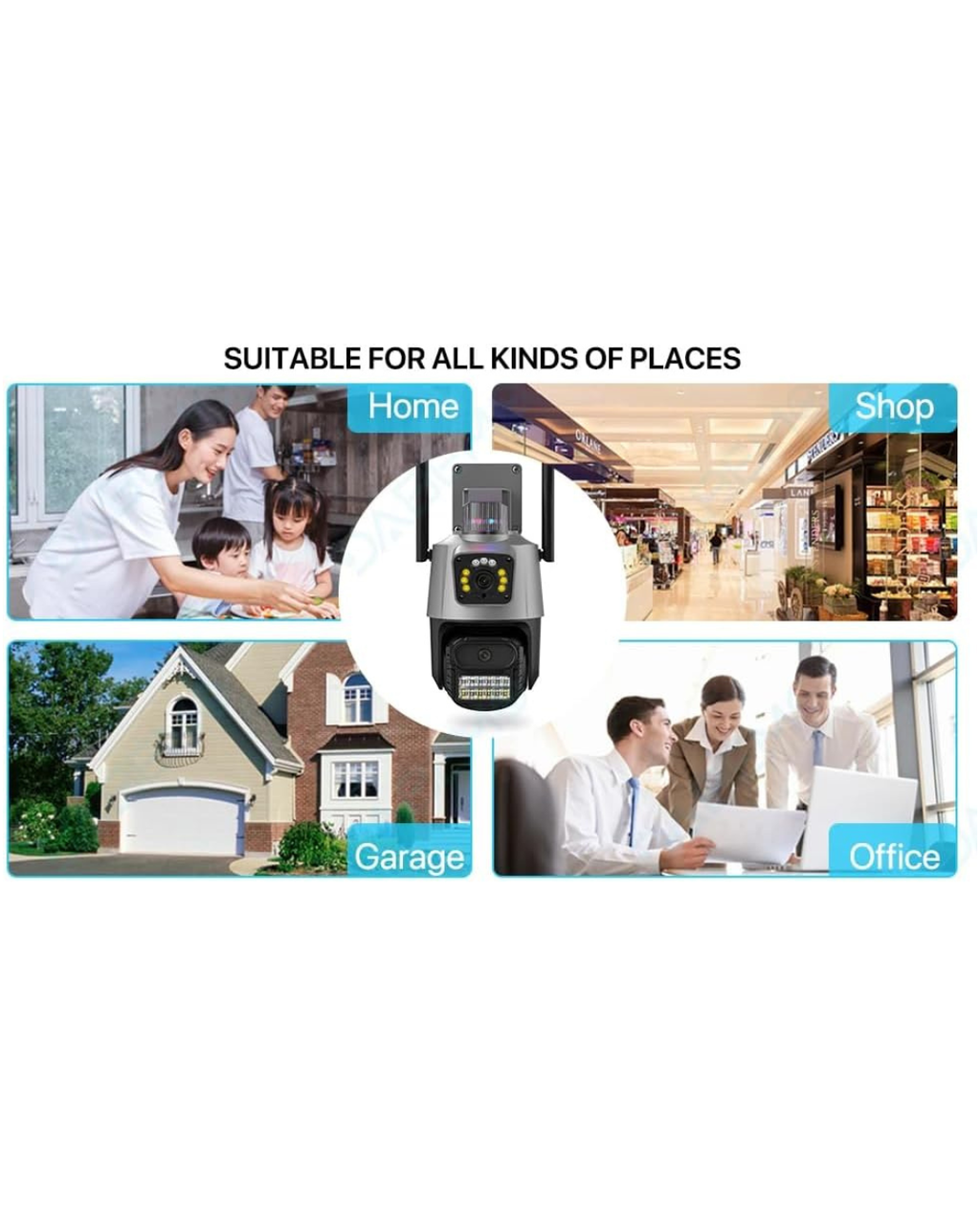 Kamera Sigurie WiFi ICSEE 3K 6MP PTZ me Dy Lente me Detektim Njerëzor