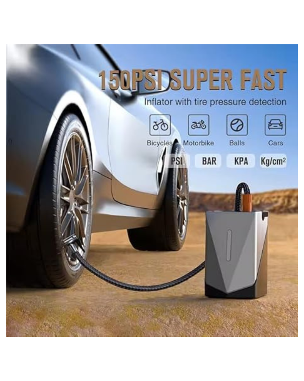 Jump starter për makinë shumëfunksionale me pompë ajri dhe fryrës 150PSI