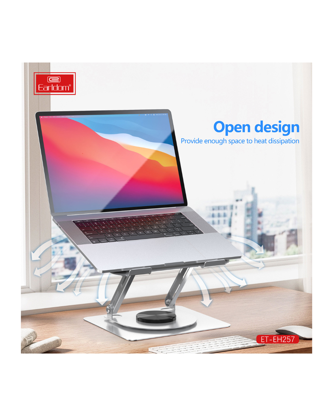 Mbështetëse për laptop Earldom EH-257 e rregullueshme 360°
