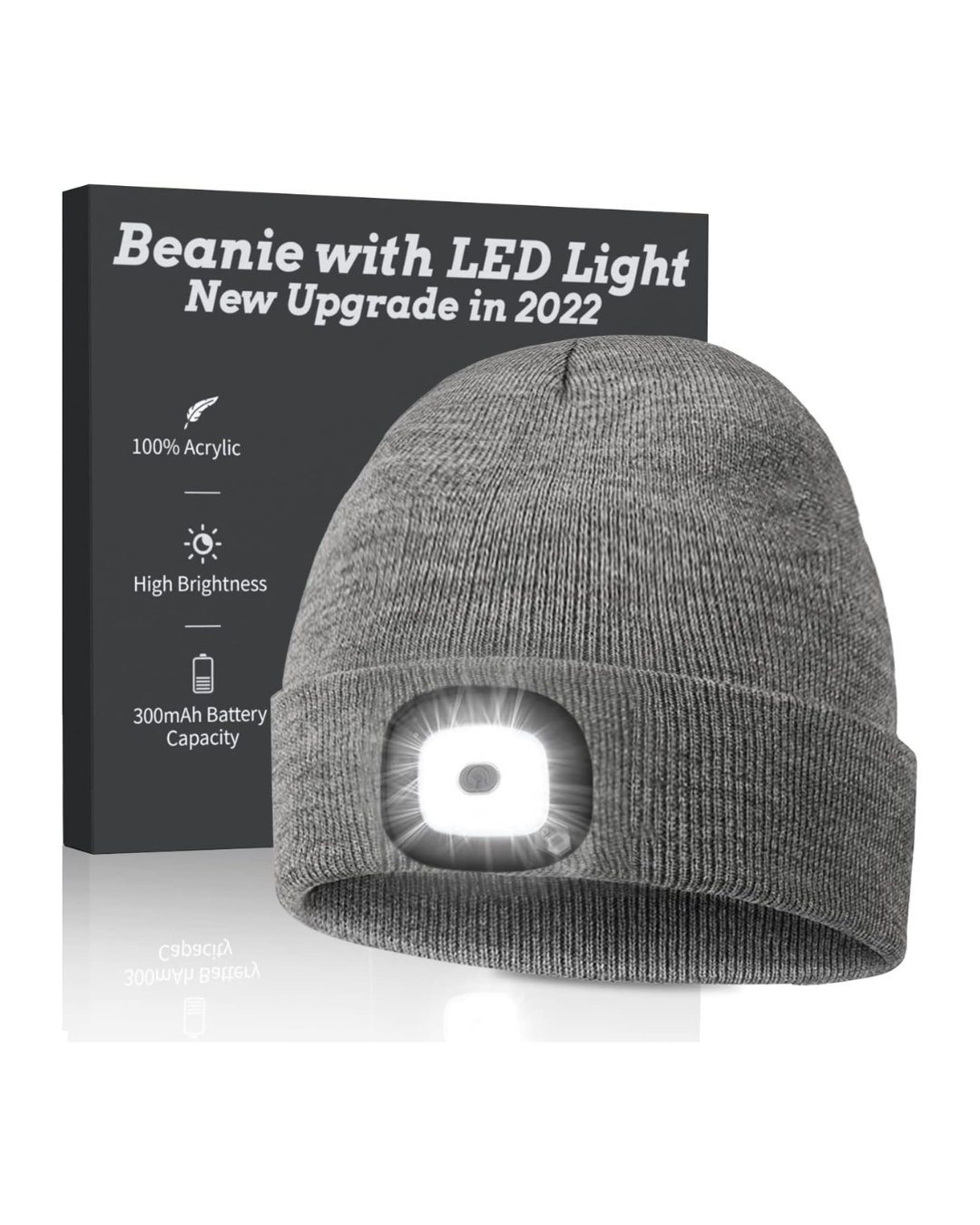 Kapelë me ndriçim LED, e rikarikueshme me USB, 4 LED