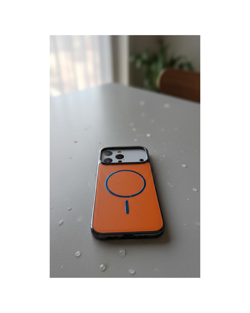 Case Lishen lëkure Magsafe për 17 Pro Max