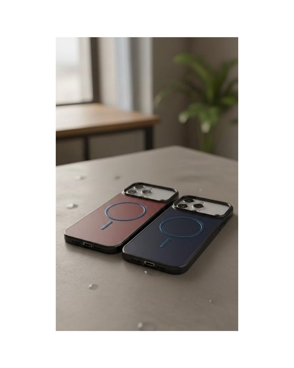 Case Lishen lëkure Magsafe për 17 Pro Max