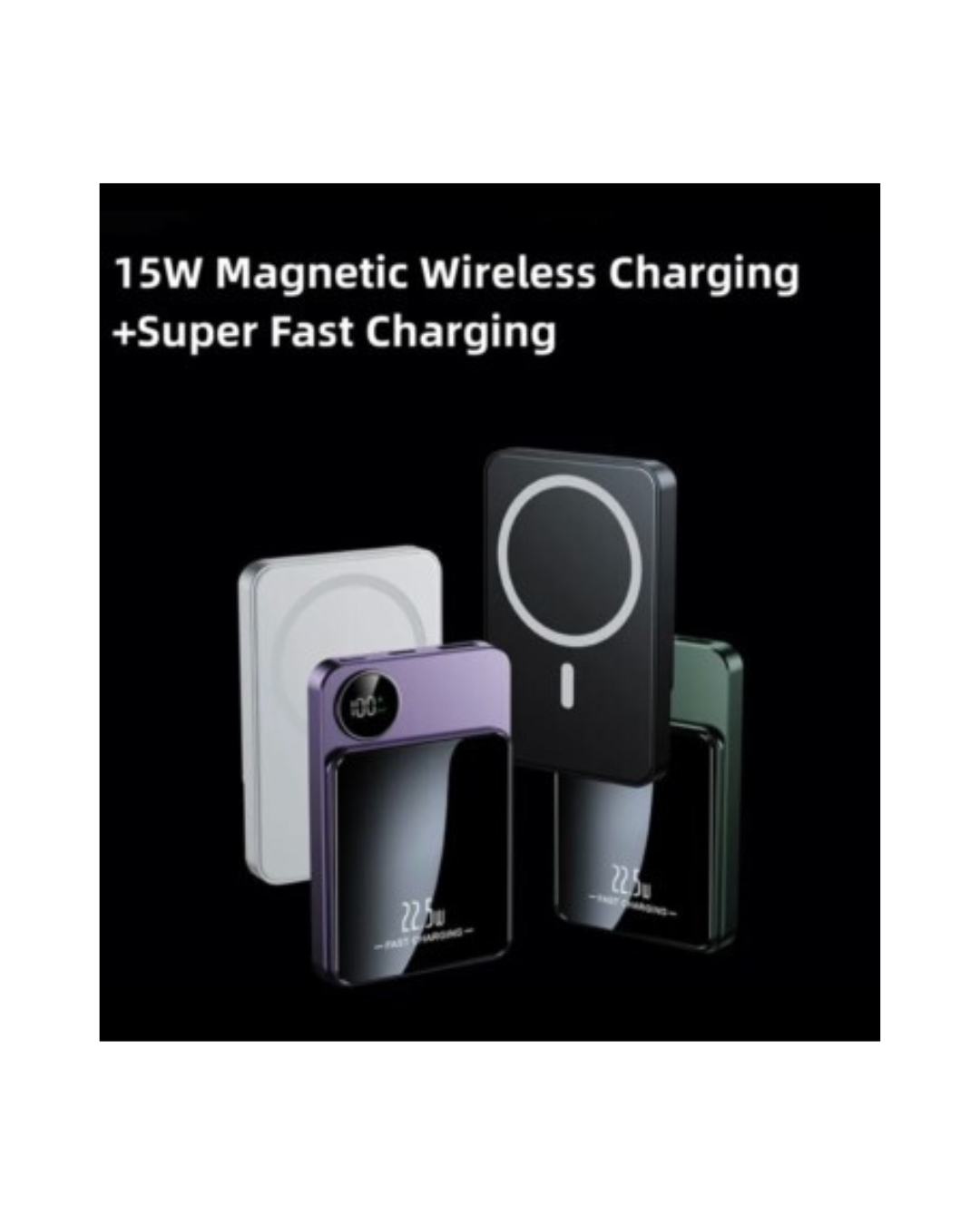 Power bank i shpejtë Magnetic 5000mAh për IOS dhe Android