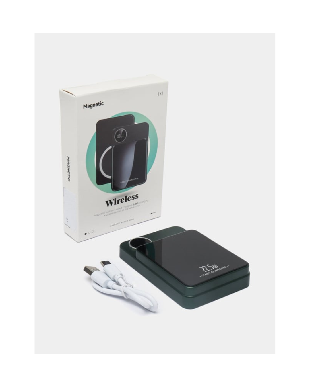 Power bank i shpejtë Magnetic 5000mAh për IOS dhe Android