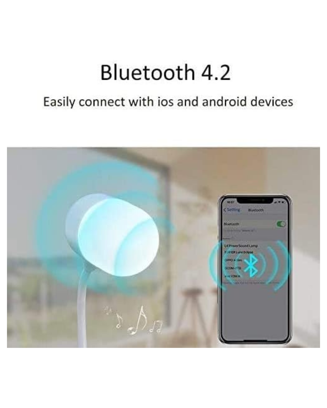 Llambë Tavoline LED 3 në 1, 3 Mënyra Ndriçimi, Altoparlant Bluetooth