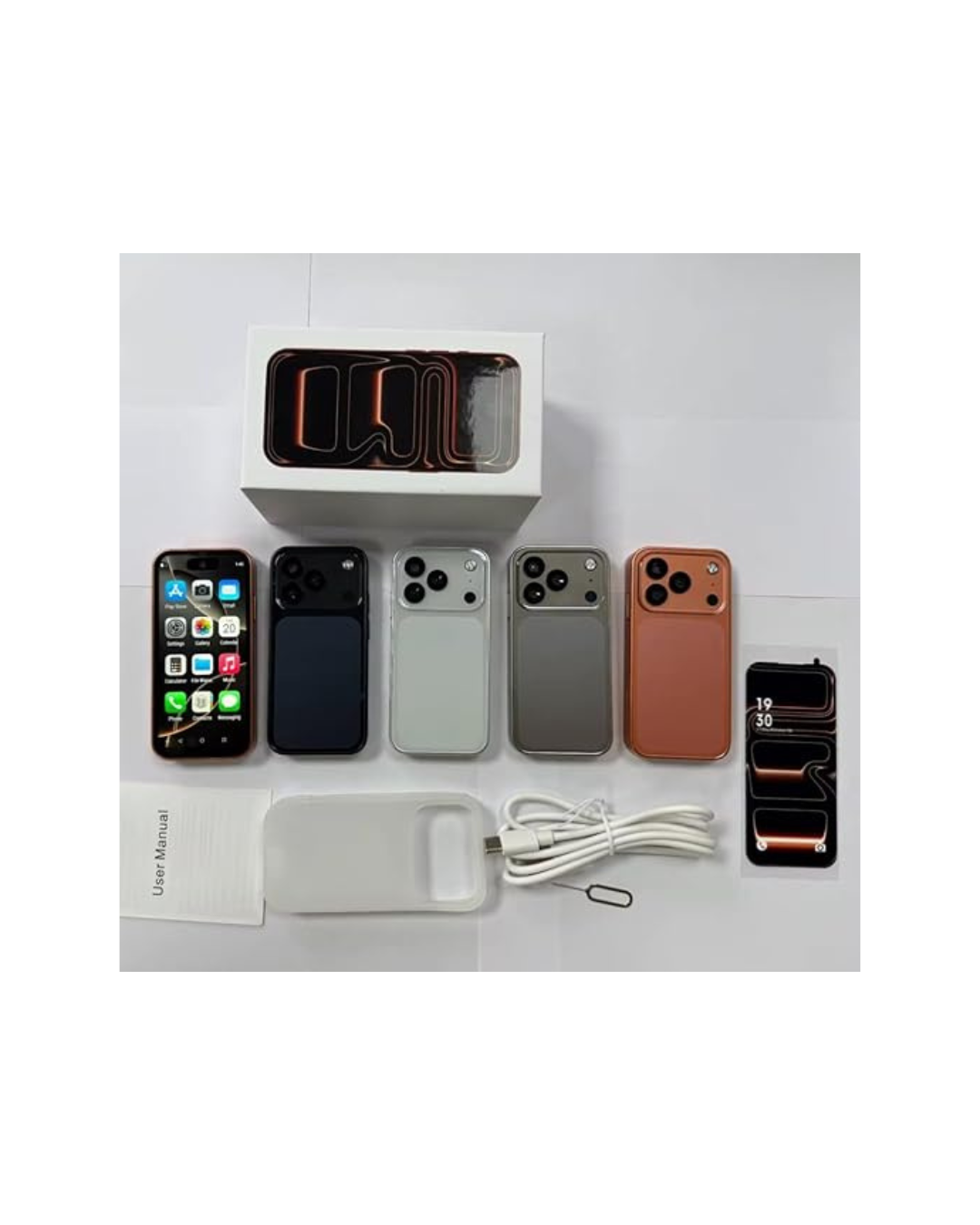 17 Pro Max Mini, telefon inteligjent AMOLED 4 inç, 8 GB RAM, 512 GB