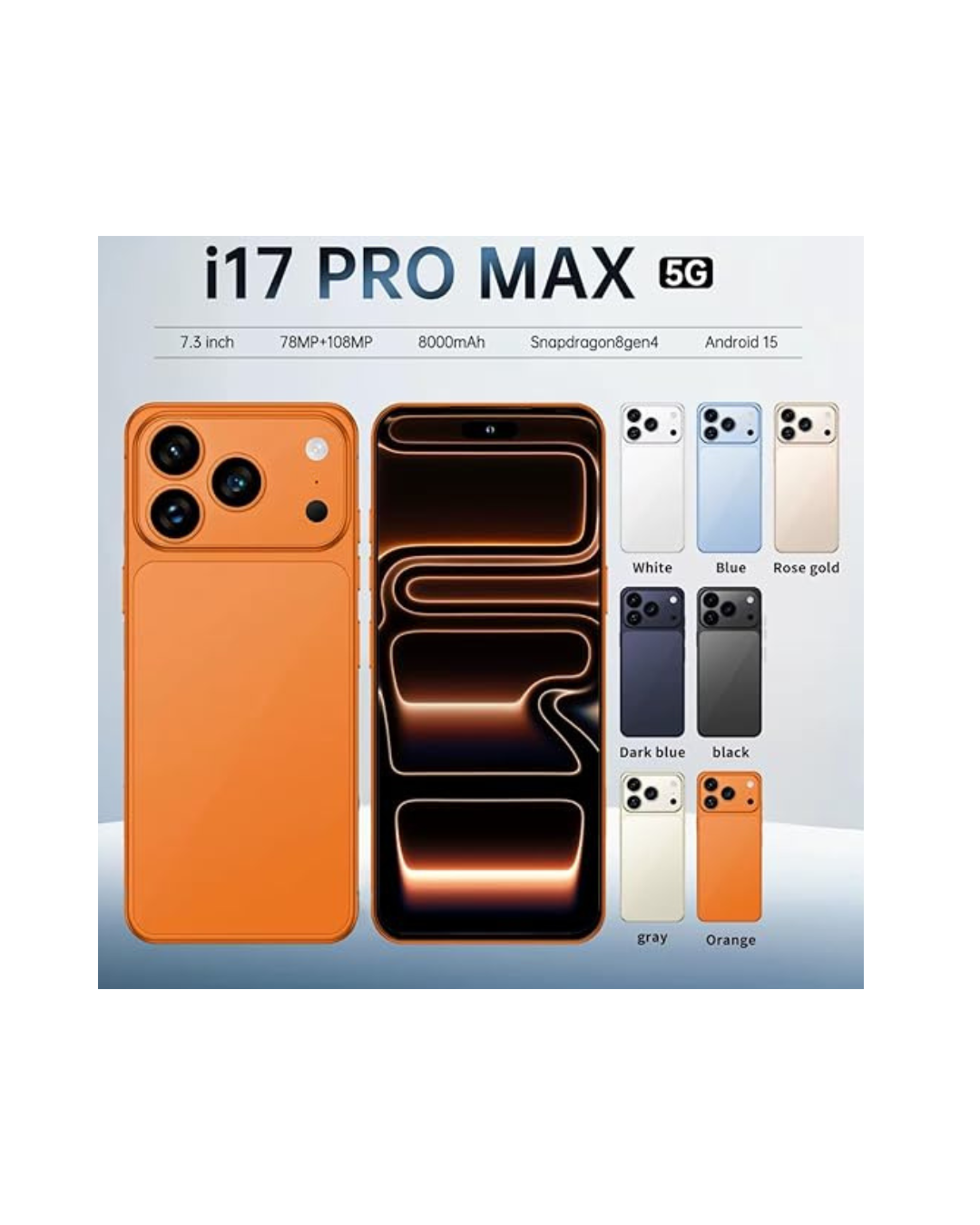 17 Pro Max Mini, telefon inteligjent AMOLED 4 inç, 8 GB RAM, 512 GB