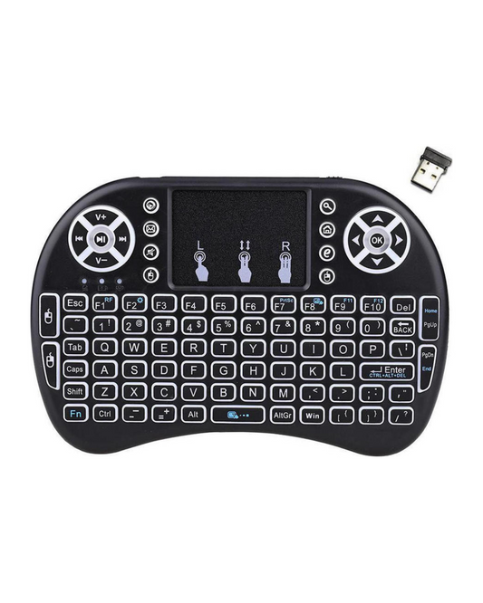 Mini-Tastierë dhe Mausi me Dy Modalitete Bluetooth + 2.4G pa tel | Ndriçim RGB