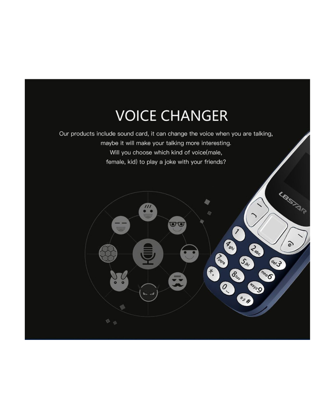 Mini telefon celular BM10 Mini i pajtueshëm me dy karta SIM