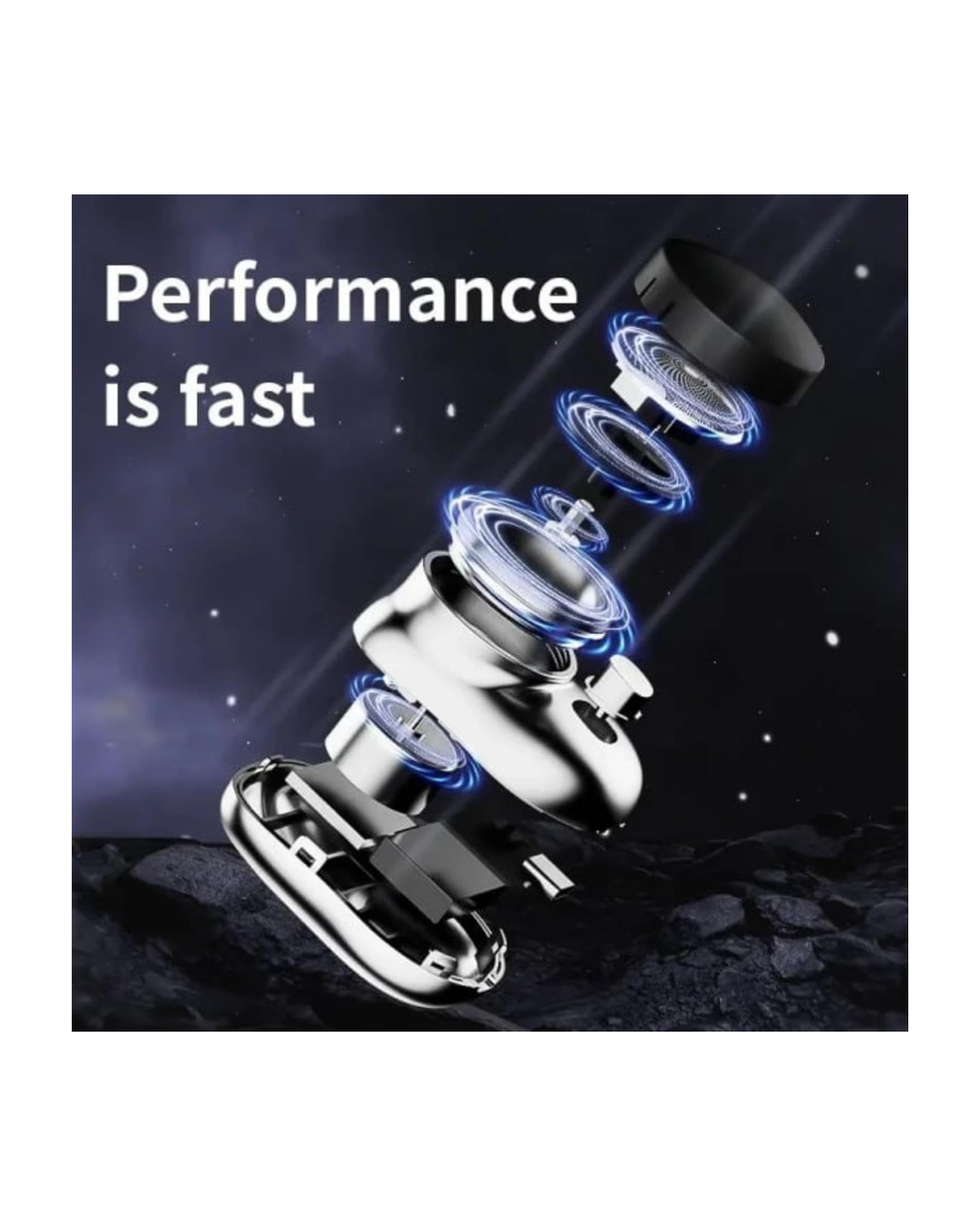 Mini Shaver për flokë të lagur dhe të thatë, i zi