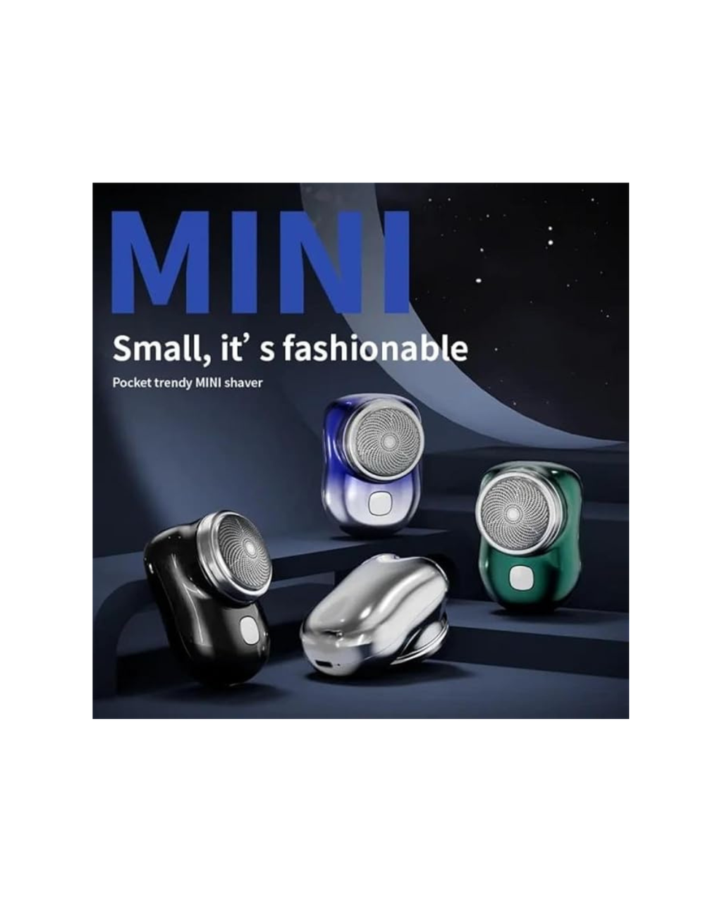 Mini Shaver për flokë të lagur dhe të thatë, i zi