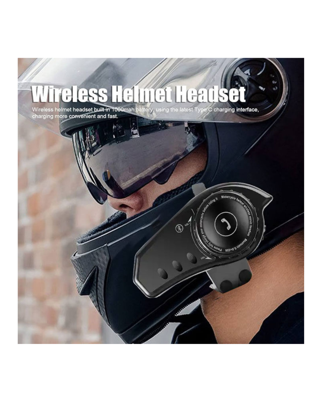 Kufje për helmetë motori BT35, Bluetooth 5.0 me mikrofon të papërshkueshme nga uji