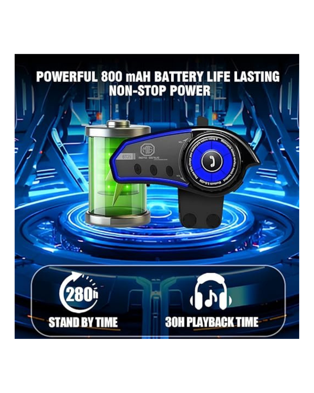 Kufje për helmetë motori BT35, Bluetooth 5.0 me mikrofon të papërshkueshme nga uji