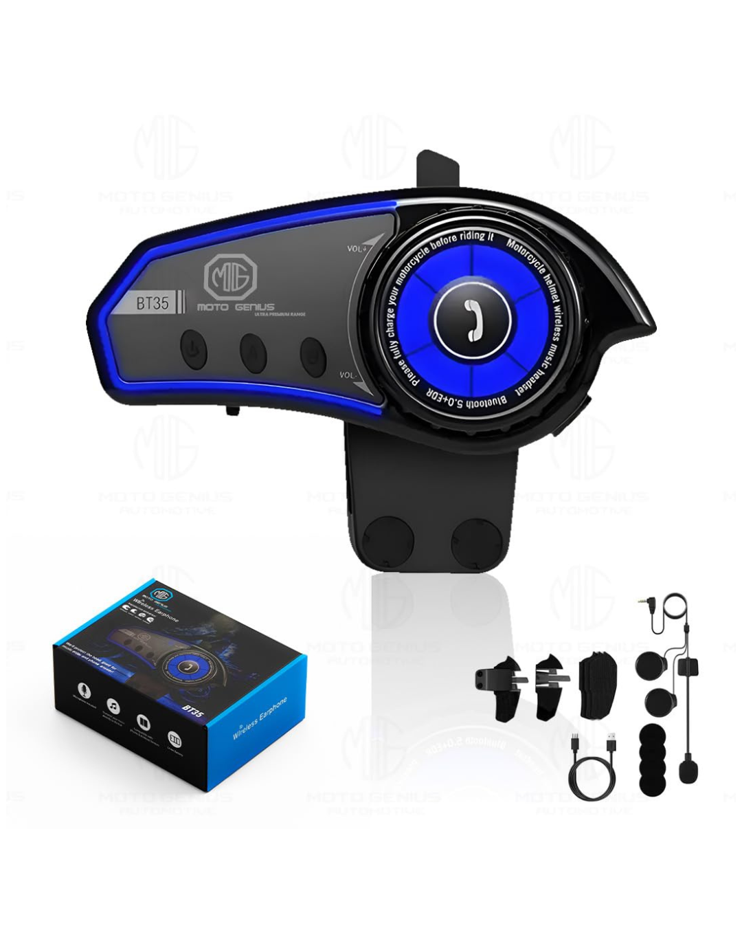 Kufje për helmetë motori BT35, Bluetooth 5.0 me mikrofon të papërshkueshme nga uji