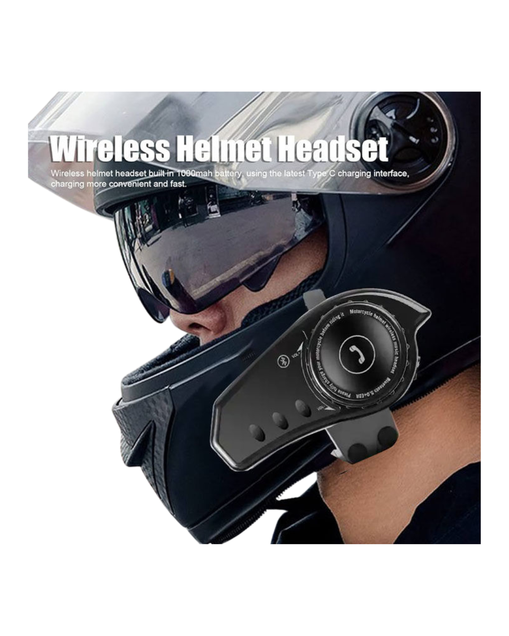 Kufje për helmetë motori BT35, Bluetooth 5.0 me mikrofon të papërshkueshme nga uji