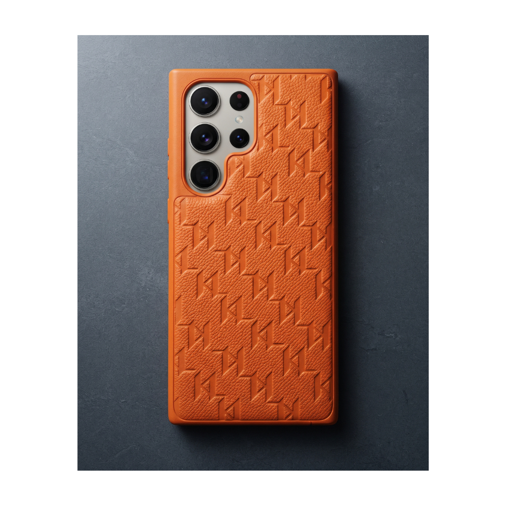 Case nga silikoni premium me teksturë me MagSafe S26 Ultra, orange