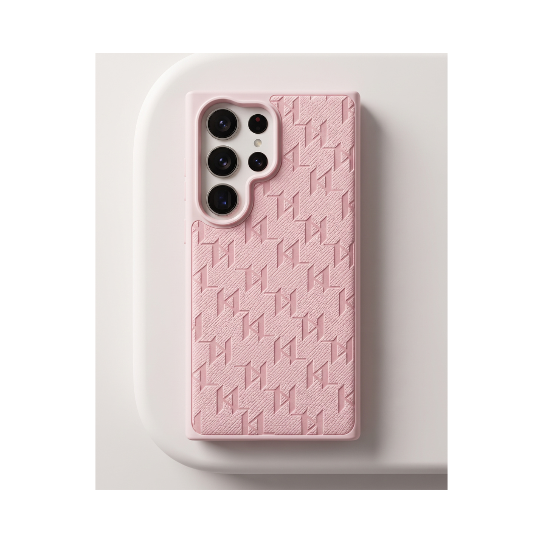 Case nga silikoni premium me teksturë me MagSafe S26 Ultra, pink