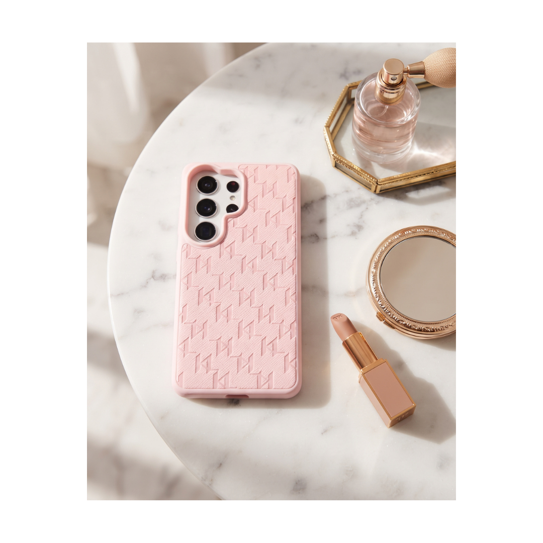Case nga silikoni premium me teksturë me MagSafe S26 Ultra, pink