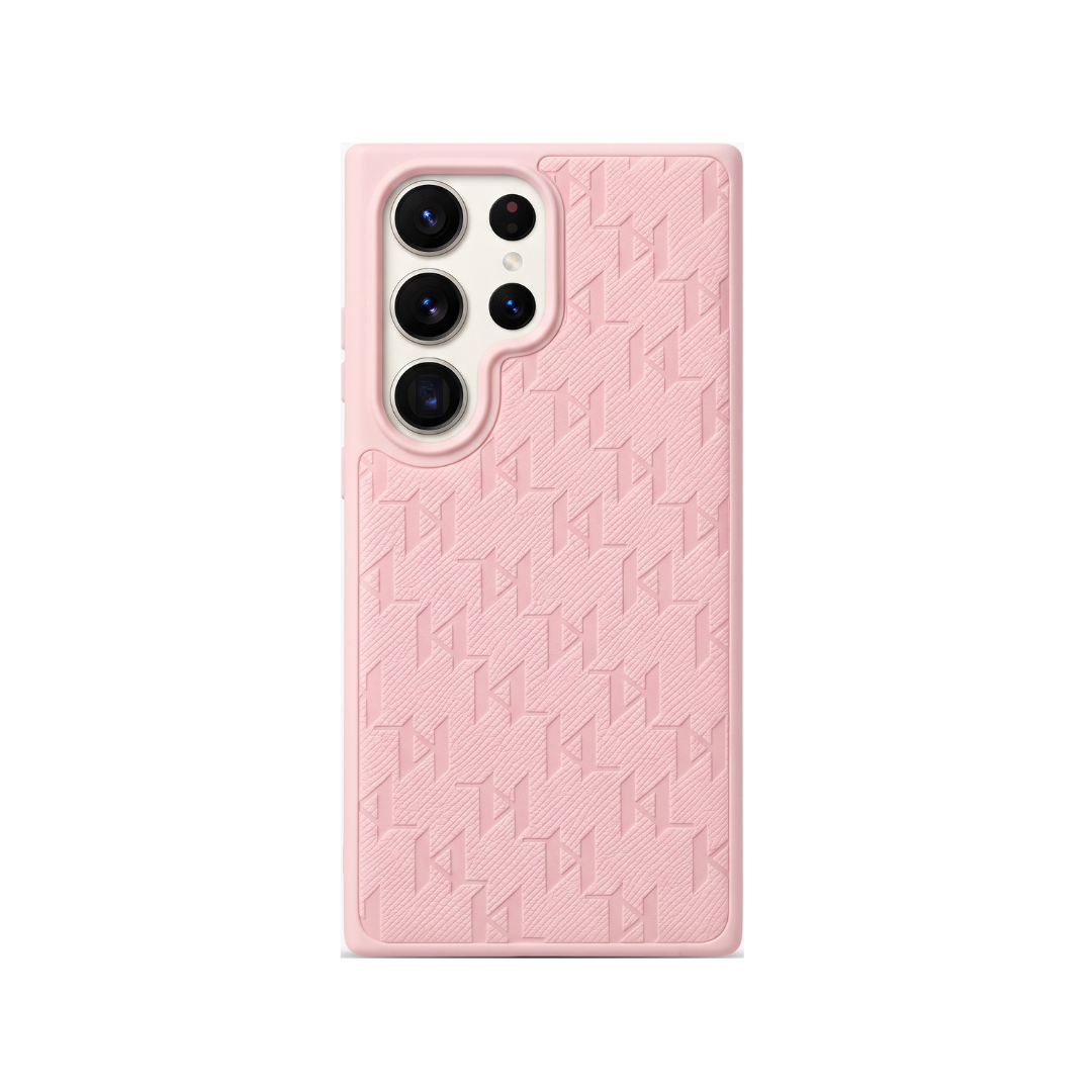 Case nga silikoni premium me teksturë me MagSafe S26 Ultra, pink