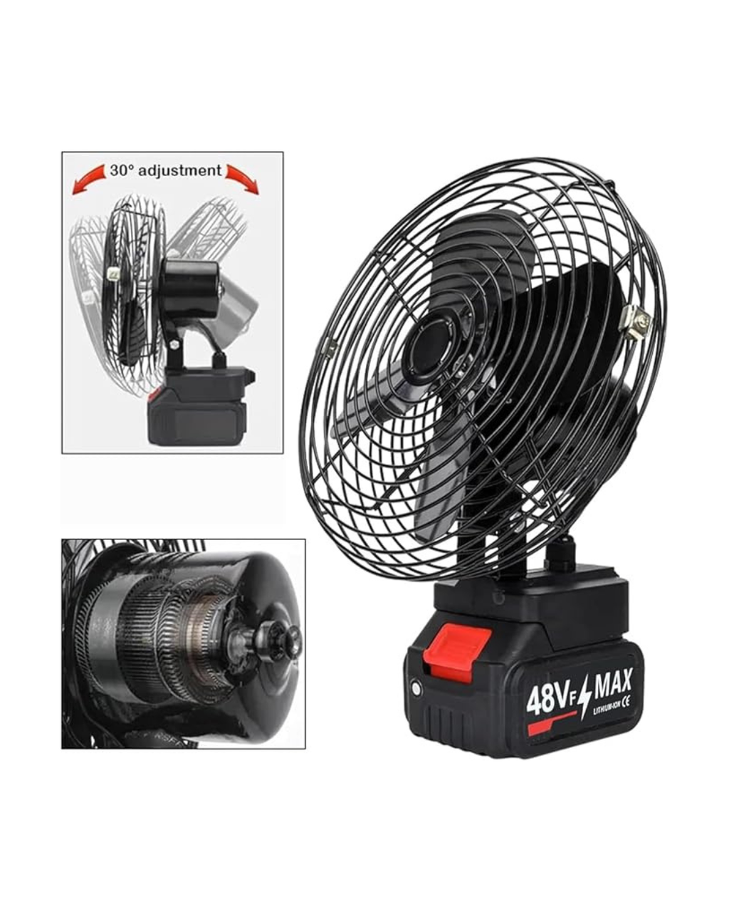 Ventilator portativ tavoline 48Vf MAX për udhëtime në shtëpi, zyrë,