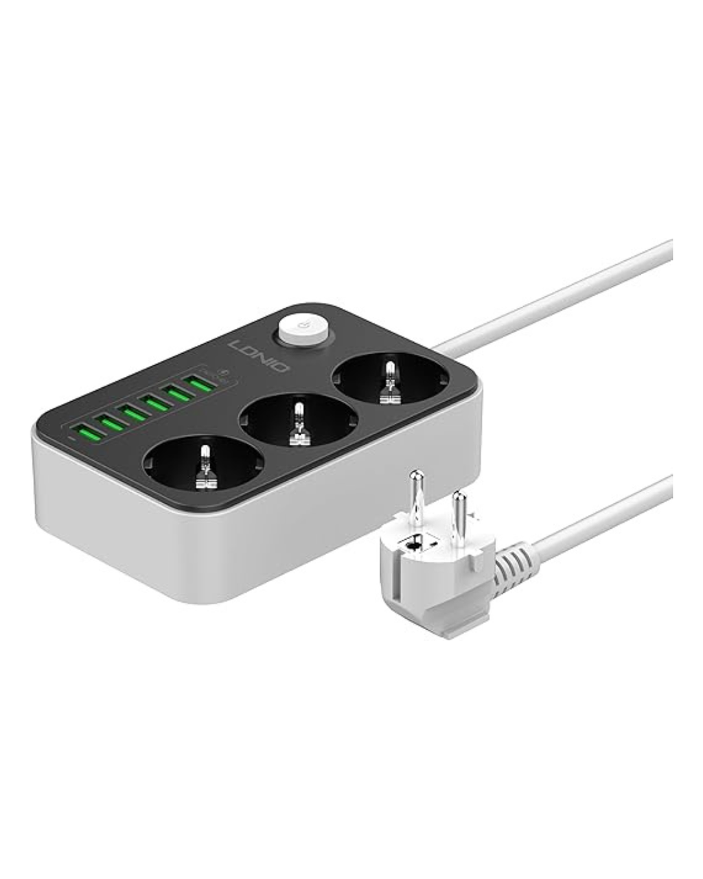 Shpërndarës rryme LDNIO SE3631 me 3 priza dhe 6 porta USB