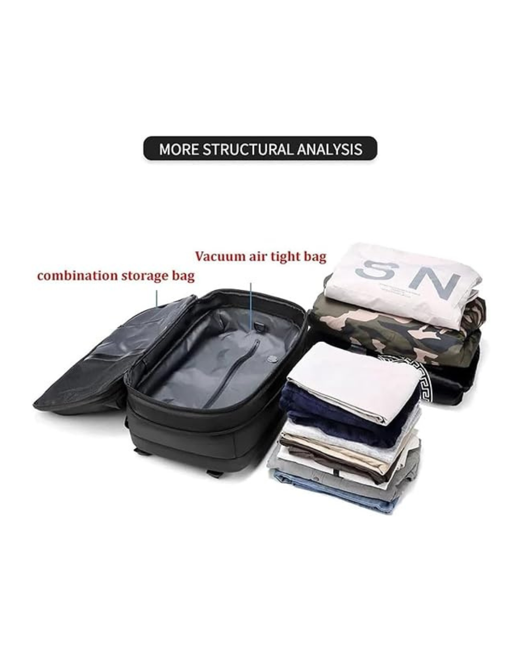 Çantë shpine udhëtimi Vacpack me kompresimi vakumi