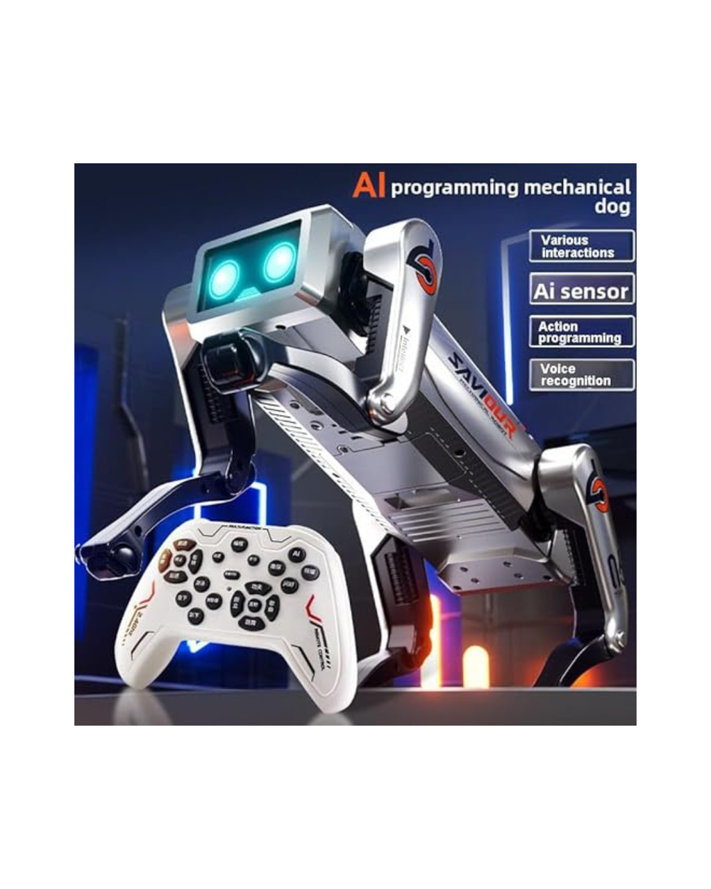 Lodër Mekanike Inteligjente Qen Robot me Ai me Telekomandë