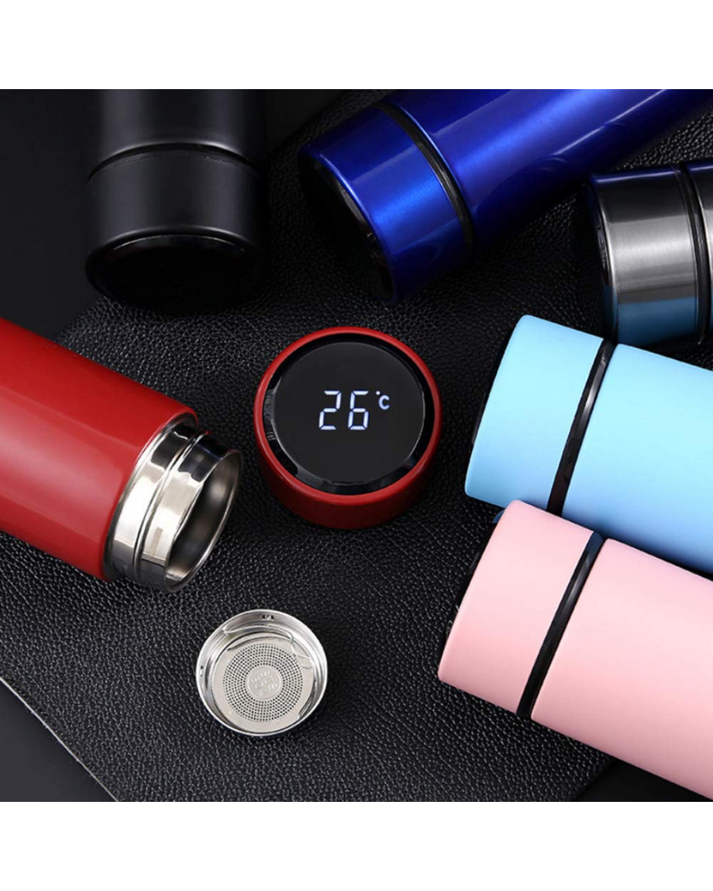 Termos termal inteligjent me ekran LED, çelik inox