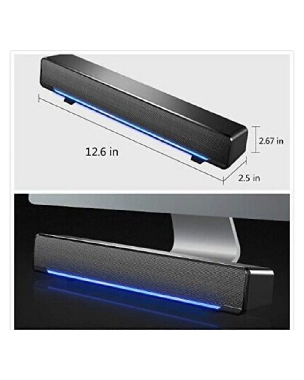 T Wolf Soundbar me USB për laptopë / kompjuter