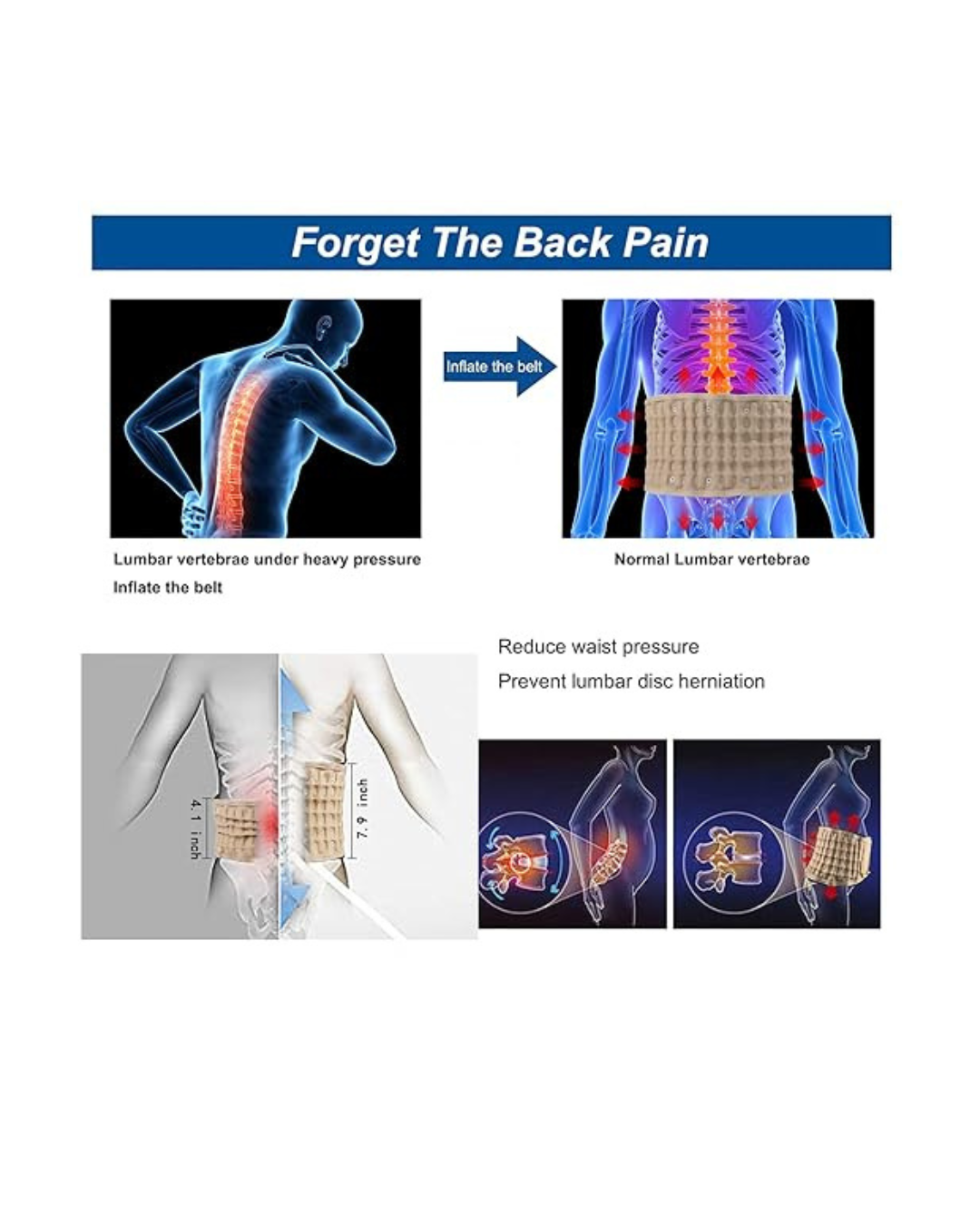 Rrip Shpine me Dekompresion Fizik me tërheqje Ajri për Kurrizin