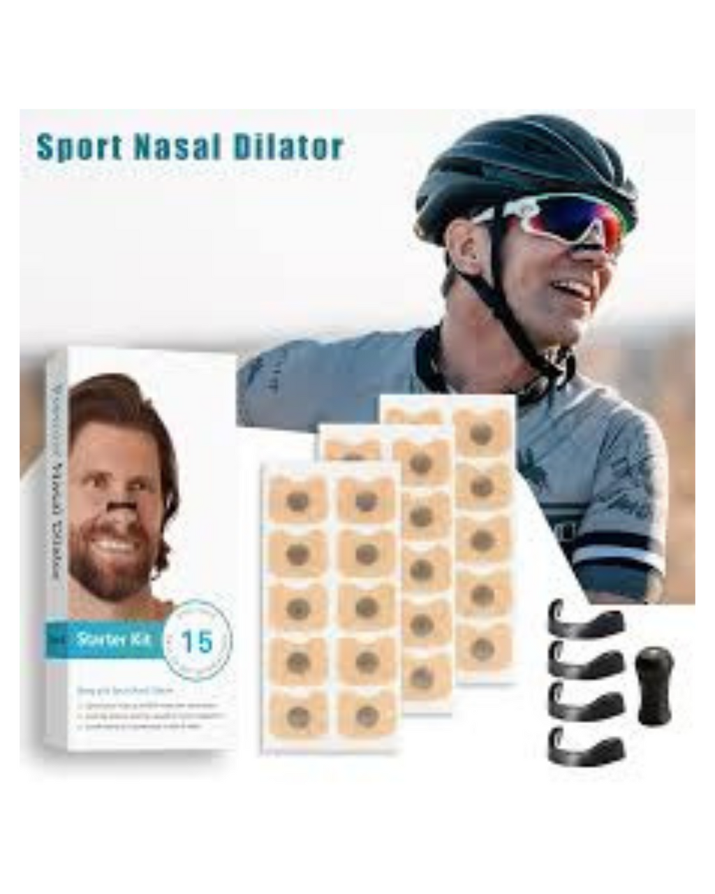 Kit Fillestar për Dilatator Nazal për Gjumë dhe Sport, Furnizim 15 Ditësh, Shirit Nazal për Frymëmarrje