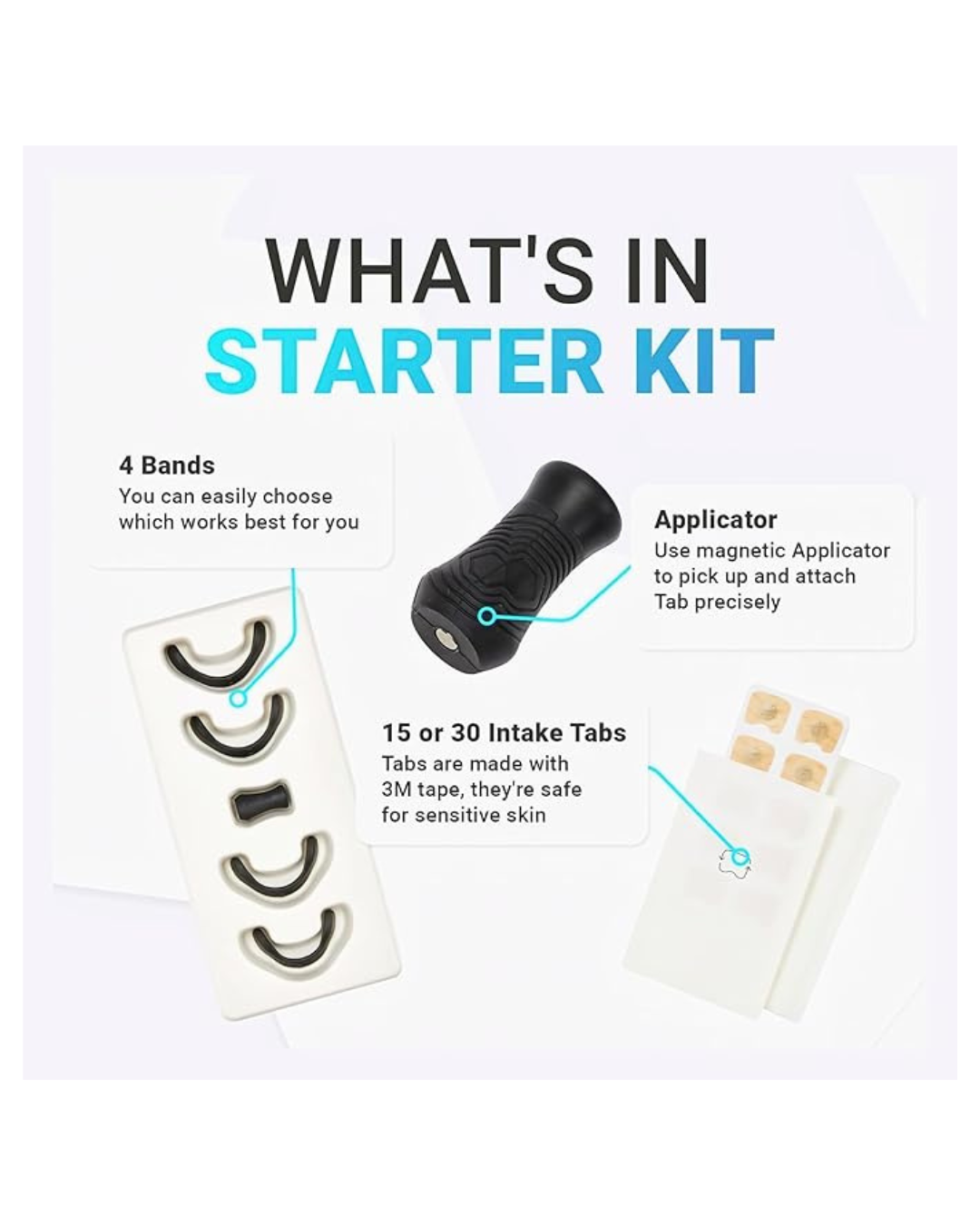 Kit Fillestar për Dilatator Nazal për Gjumë dhe Sport, Furnizim 15 Ditësh, Shirit Nazal për Frymëmarrje