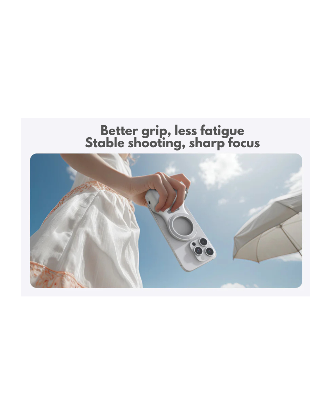 Kamerë magnetike për telefon, TELESIN DSLR për iPhone dhe Android, e bardhë