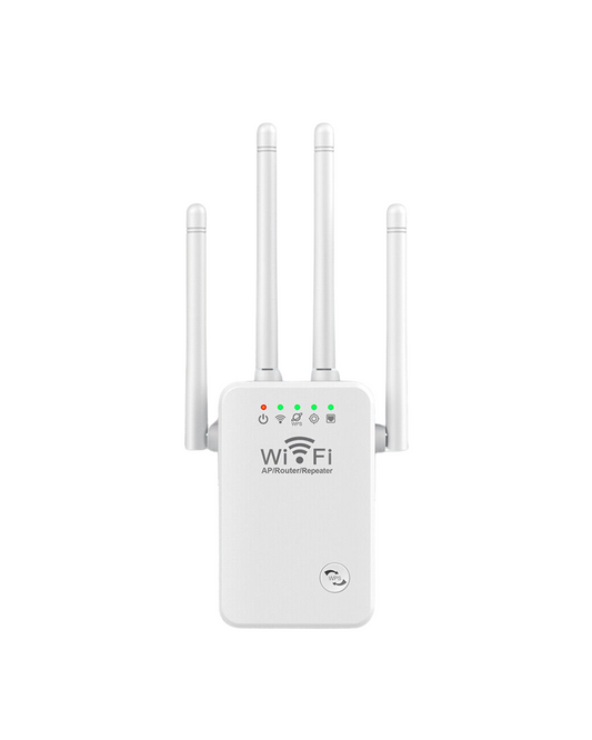 Përforcues WiFi Extender 2,4 GHz 300 Mbps me 4 antena me rreze të gjatë