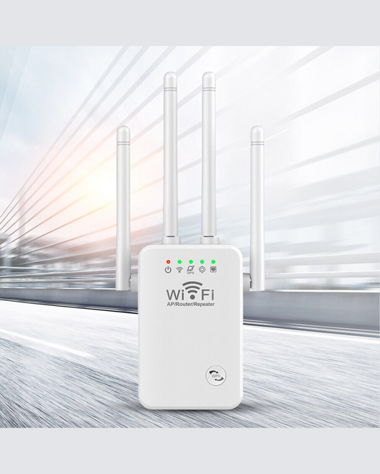 Përforcues WiFi Extender 2,4 GHz 300 Mbps me 4 antena me rreze të gjatë