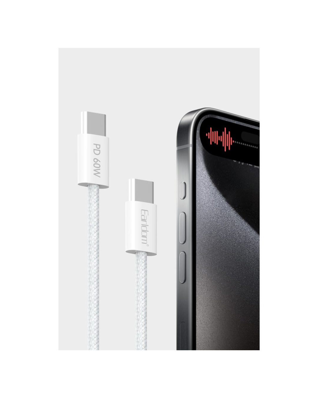 Kabllo Type-C 60W Fast charging Earldom EC-190C-C