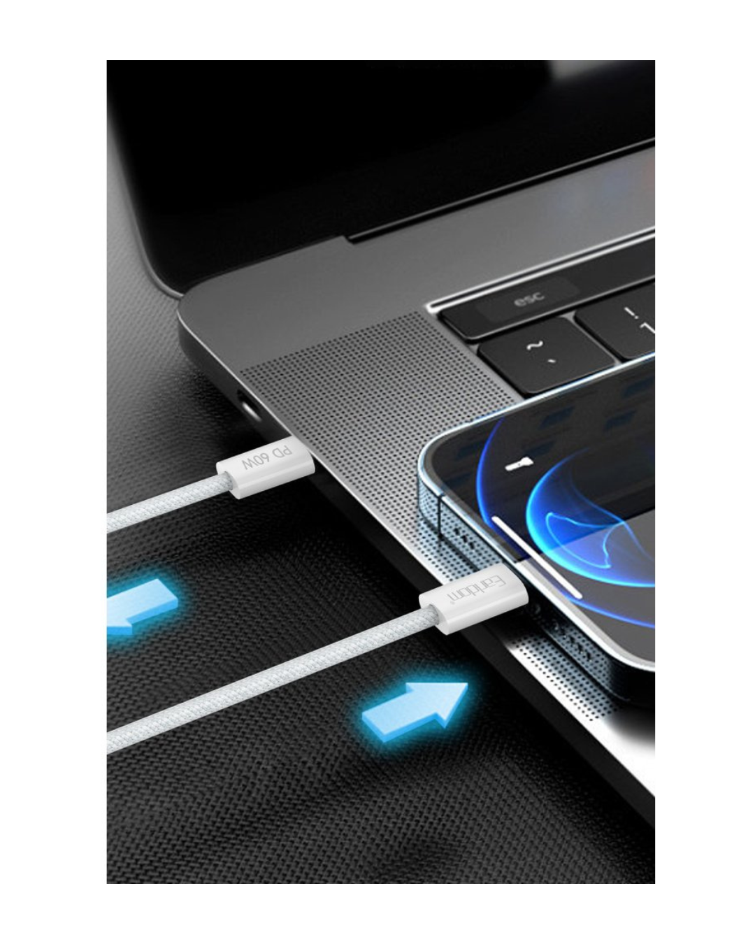 Kabllo Type-C 60W Fast charging Earldom EC-190C-C