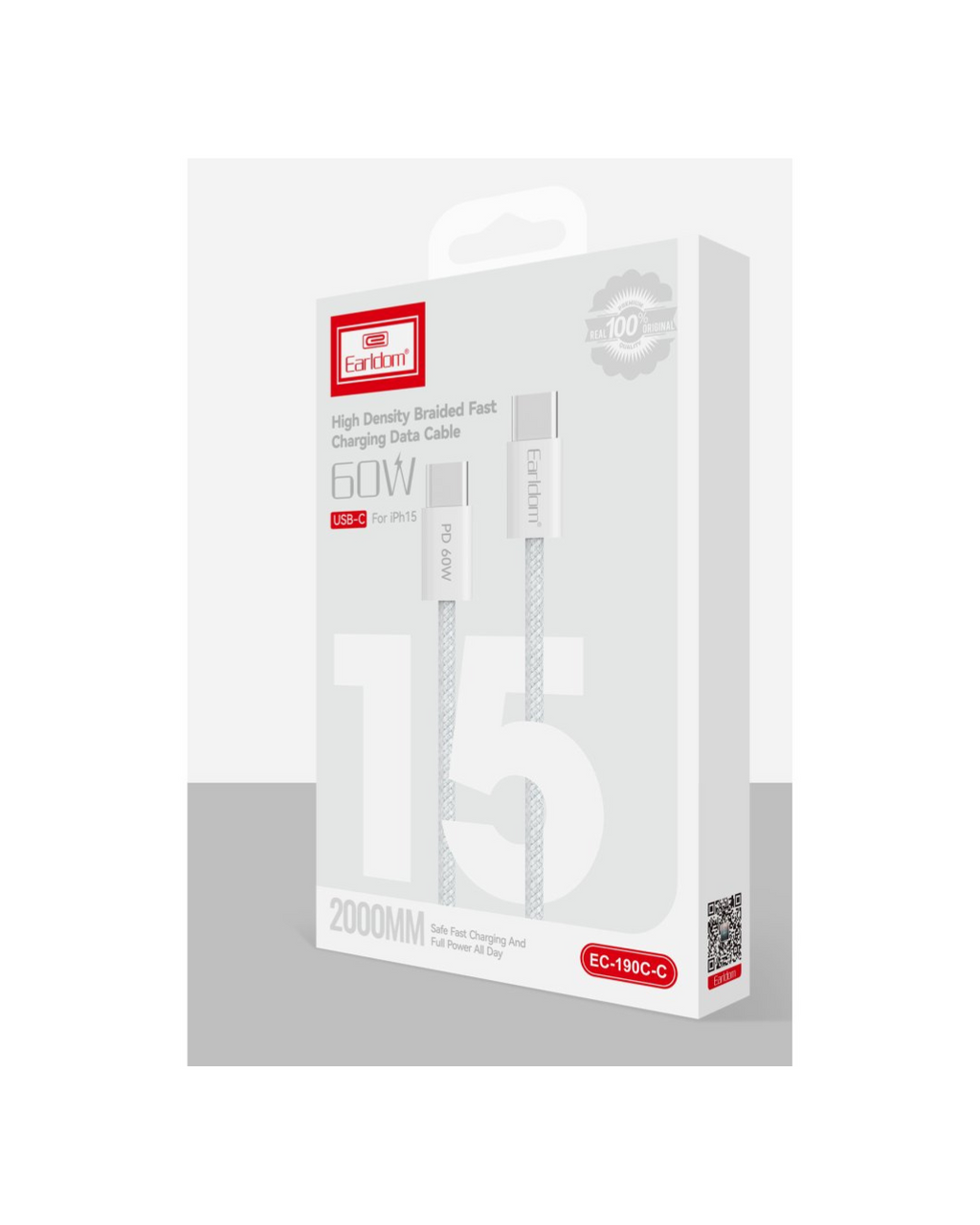 Kabllo Type-C 60W Fast charging Earldom EC-190C-C