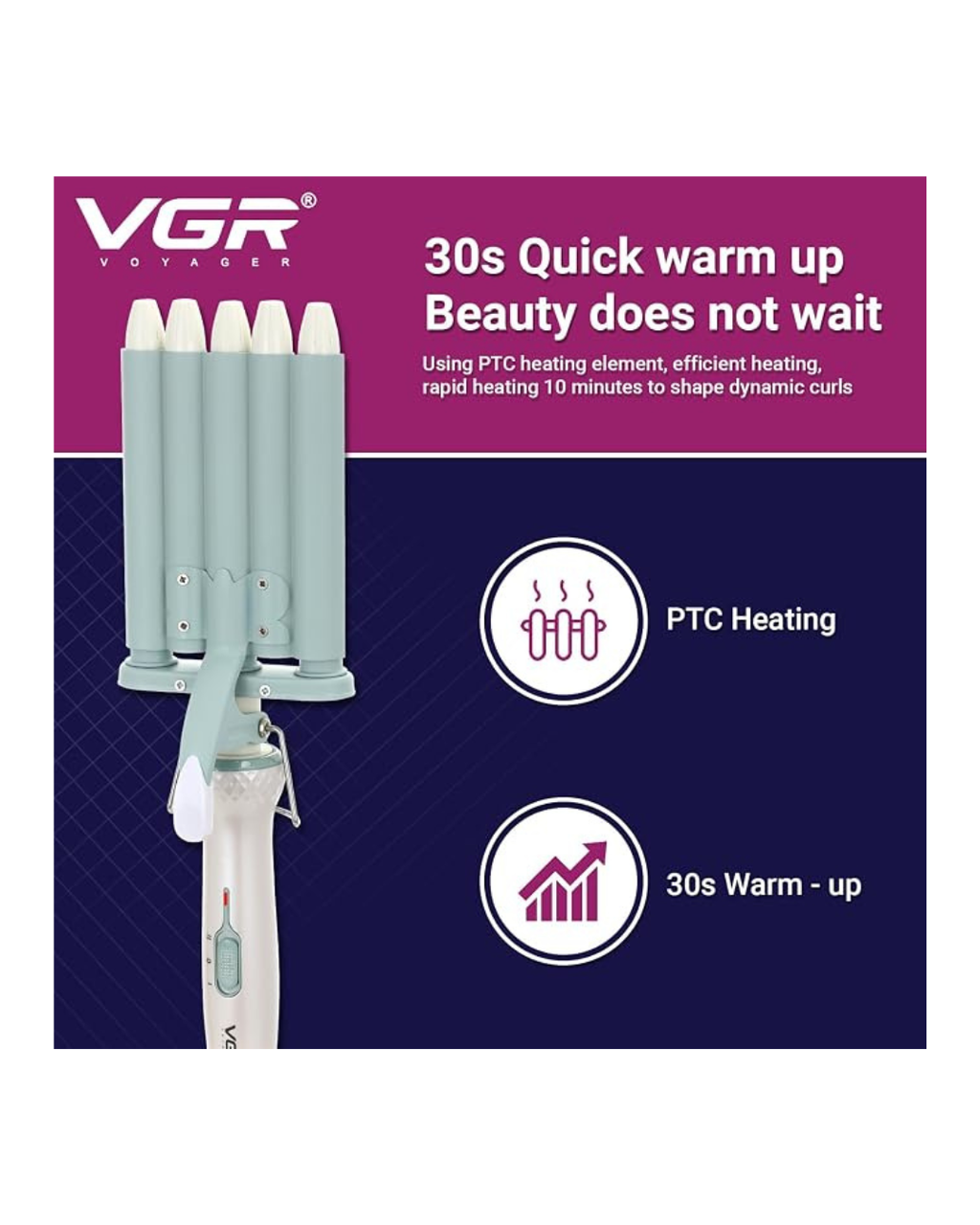 Figaro profesionale për flokë VGR V-597 me nxehtësi maksimale 220° C