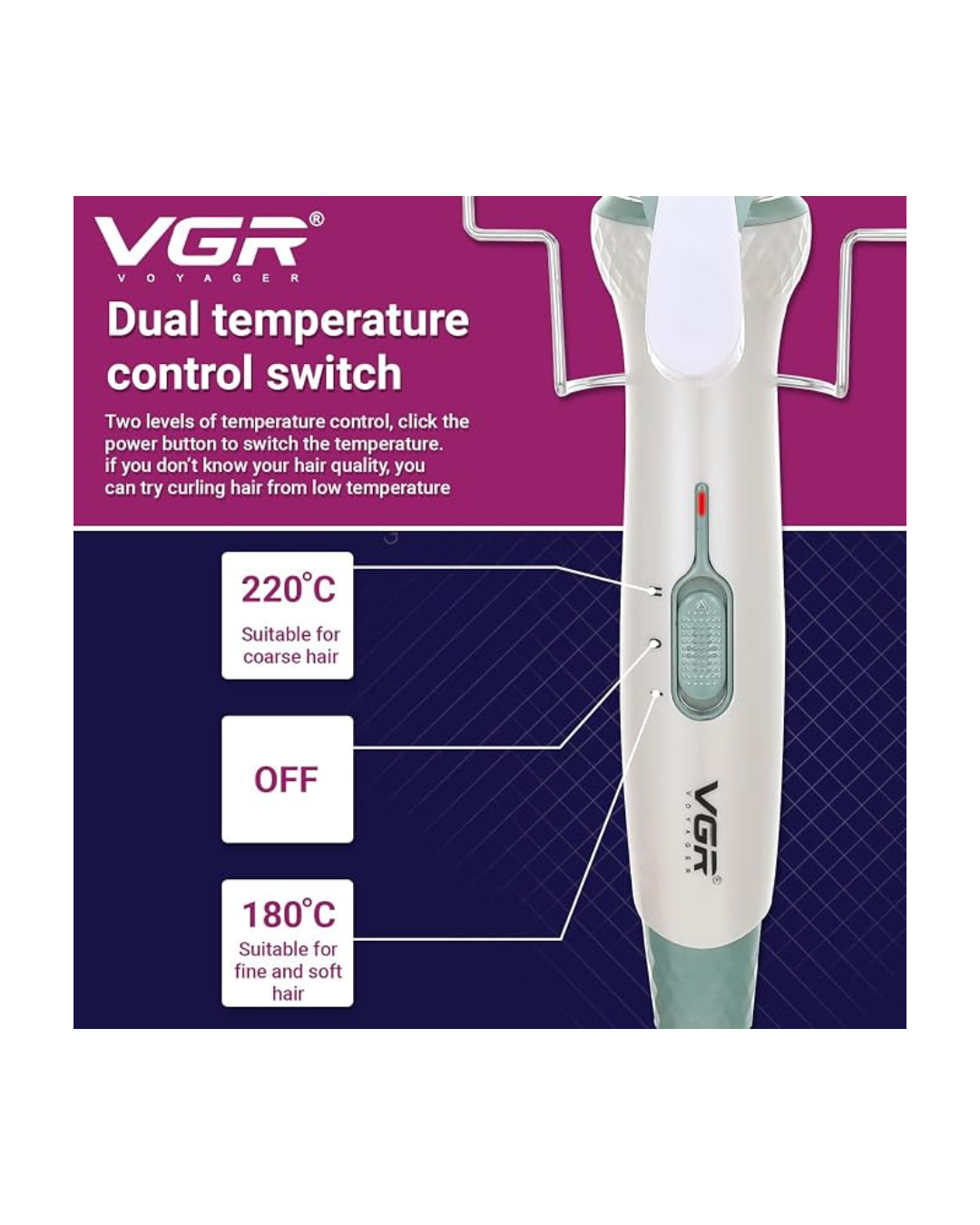 Figaro profesionale për flokë VGR V-597 me nxehtësi maksimale 220° C