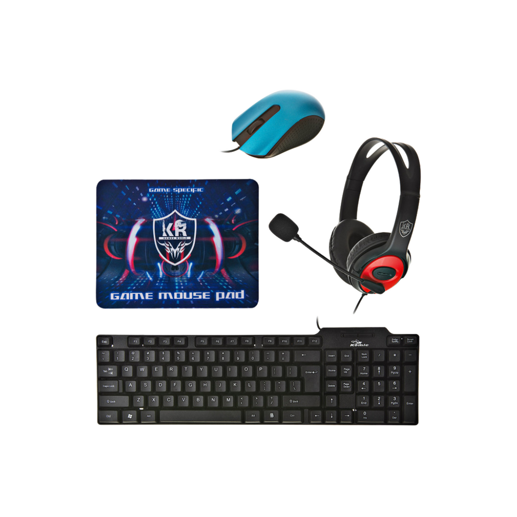 K40 Game Set me 4 pjesë - tastierë, kufje, maus dhe mousepad